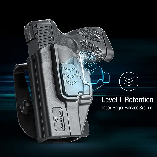 OWB Thumb Release Holster: Glock 19 19X 23 32 44 45, Glock 17 22 31, S&W M&P 9(40) M|0, SD9 VE SD40 VE, 1911 5 Inch, Tau